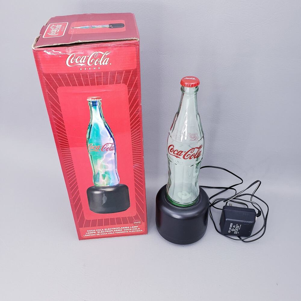 Coca-Cola Bottle Electro Plasma Lamp Tested Works with Box